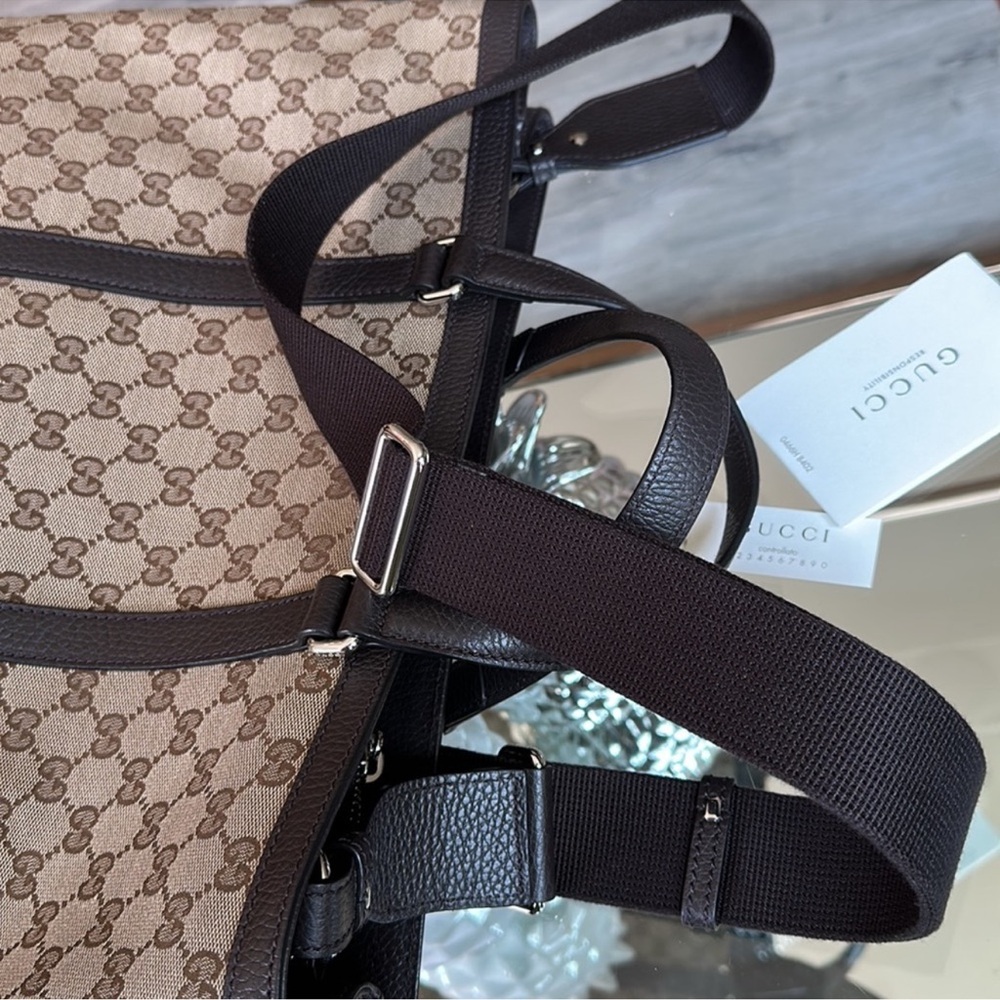 Gucci Tan and Brown Monogram Tote Bag - Picture 7 of 16